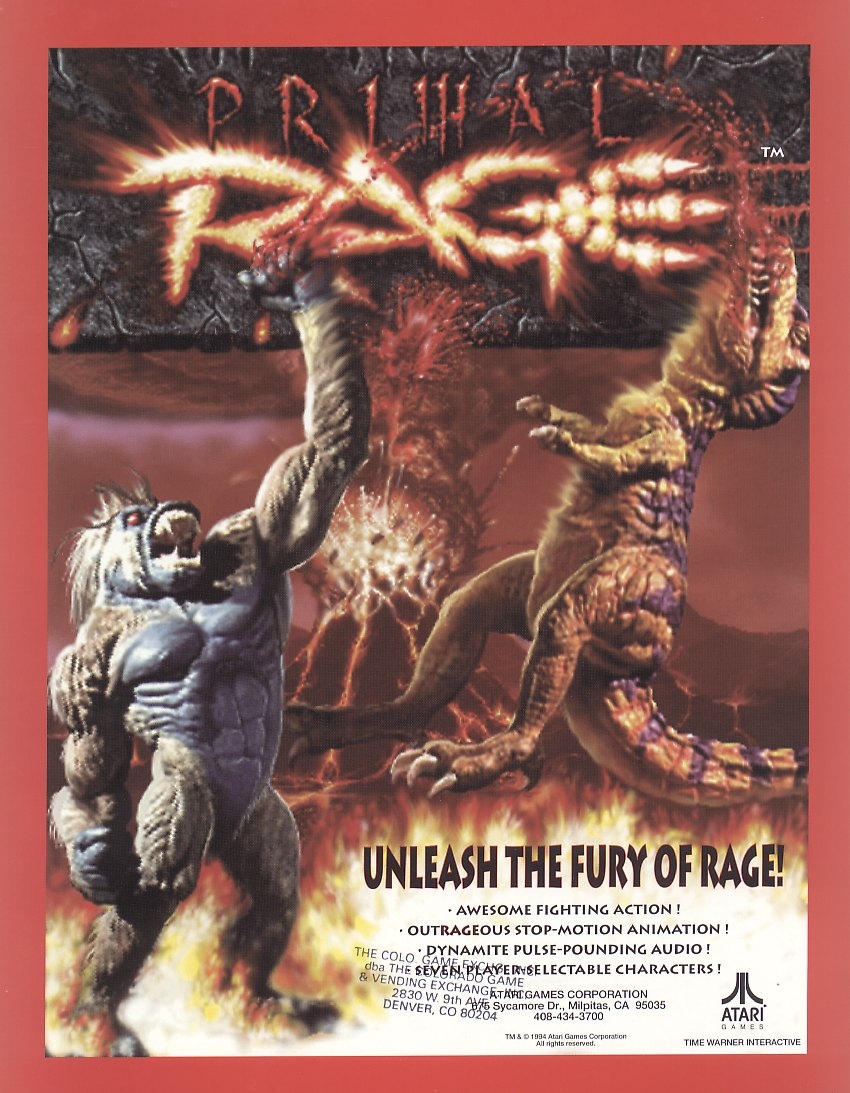 Primal Rage - Poster / Box Art / Arcade Cabinet / Etc. 